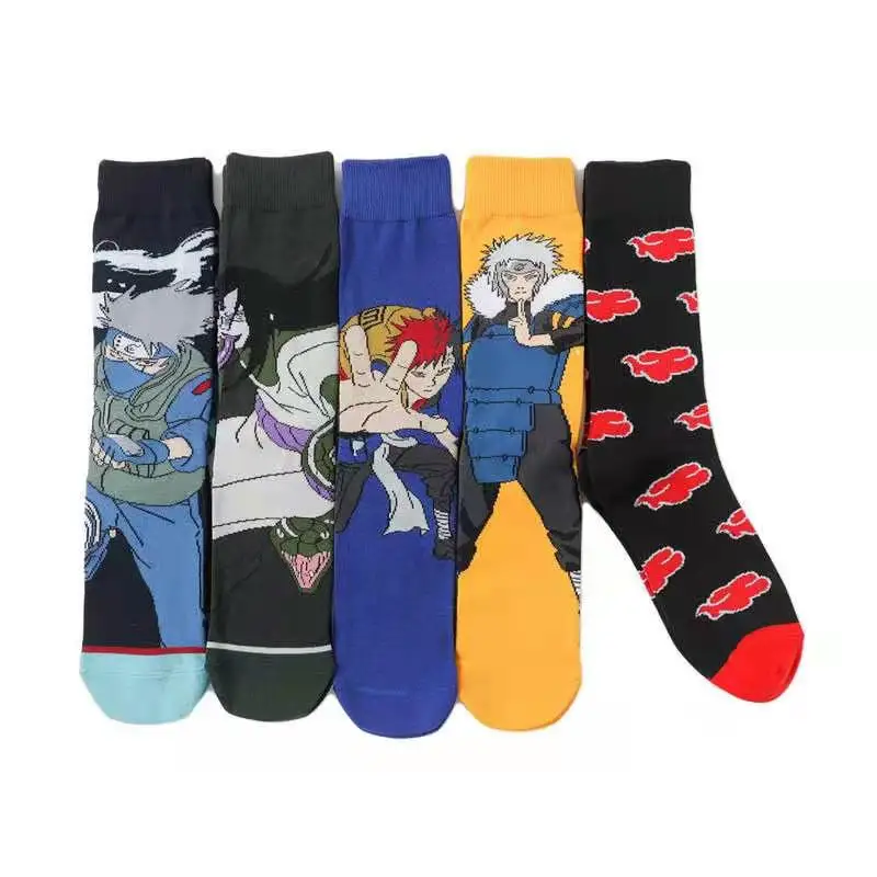 6 Styles Fashion Men/'s Cartoon Anime Movie Character Cotton Sports Long Socks