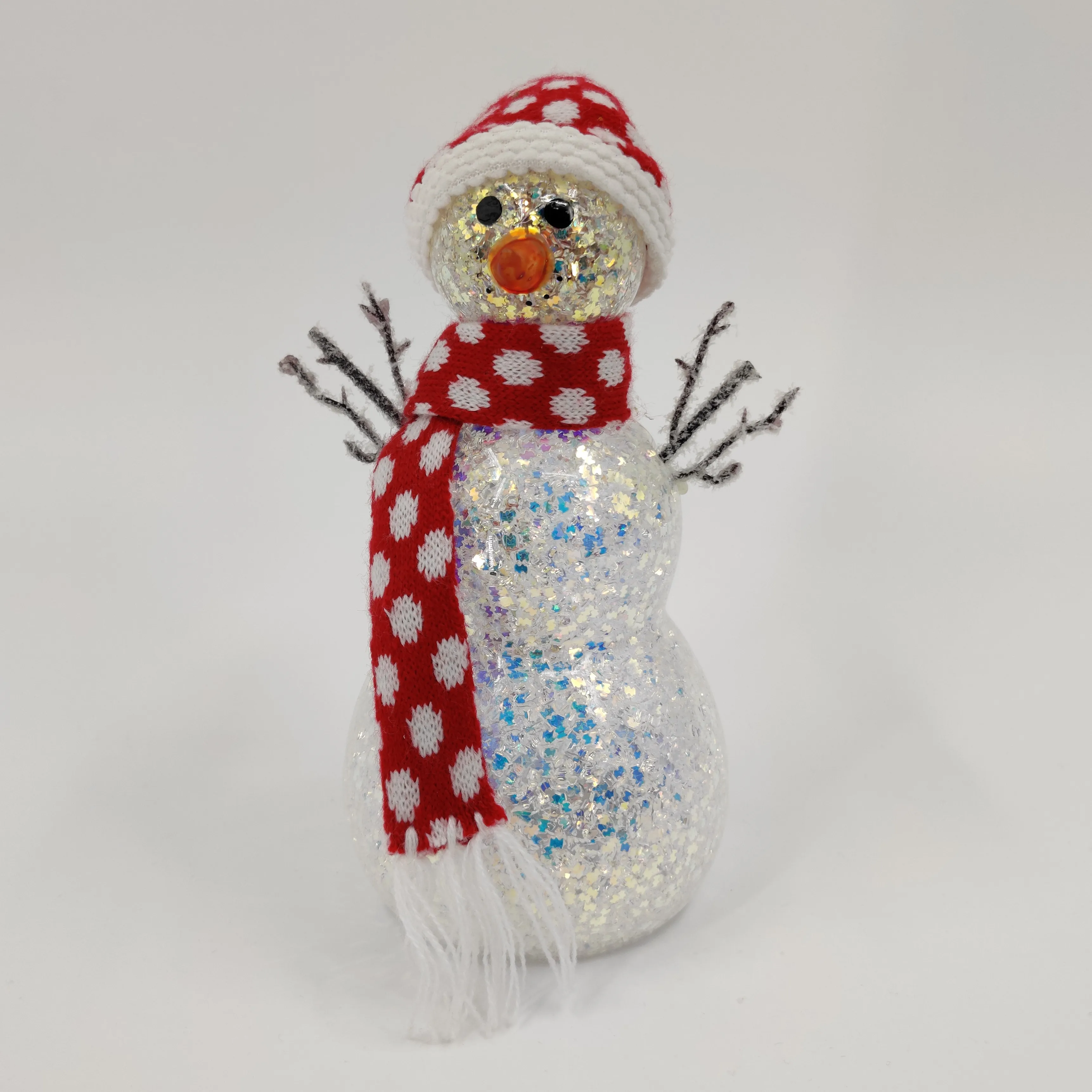 New Style Blown Glass Snowman Ornaments Christmas Decorations LED light