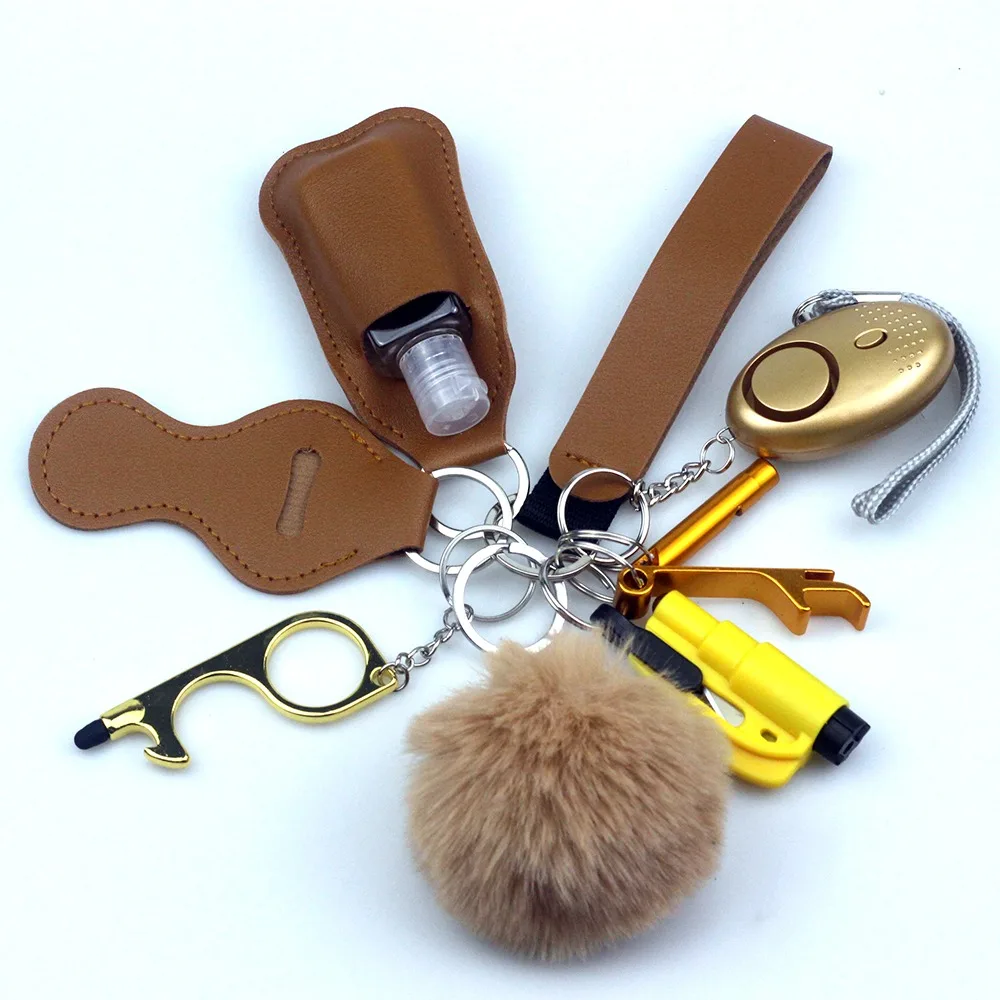 Personal Alarm Keychain 130db For Self Defense Keychain Set Wholesale Women's Safety Key Chain