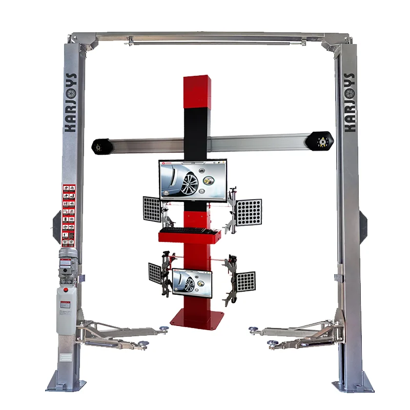 Vehicle equipment full set 2 post car lift wheel alignment machine combo for workshop