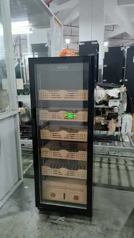 Large Electric Stainless Steel Cabinet Humidor with Adjustable Thermostat for Cigar Display - Image 5