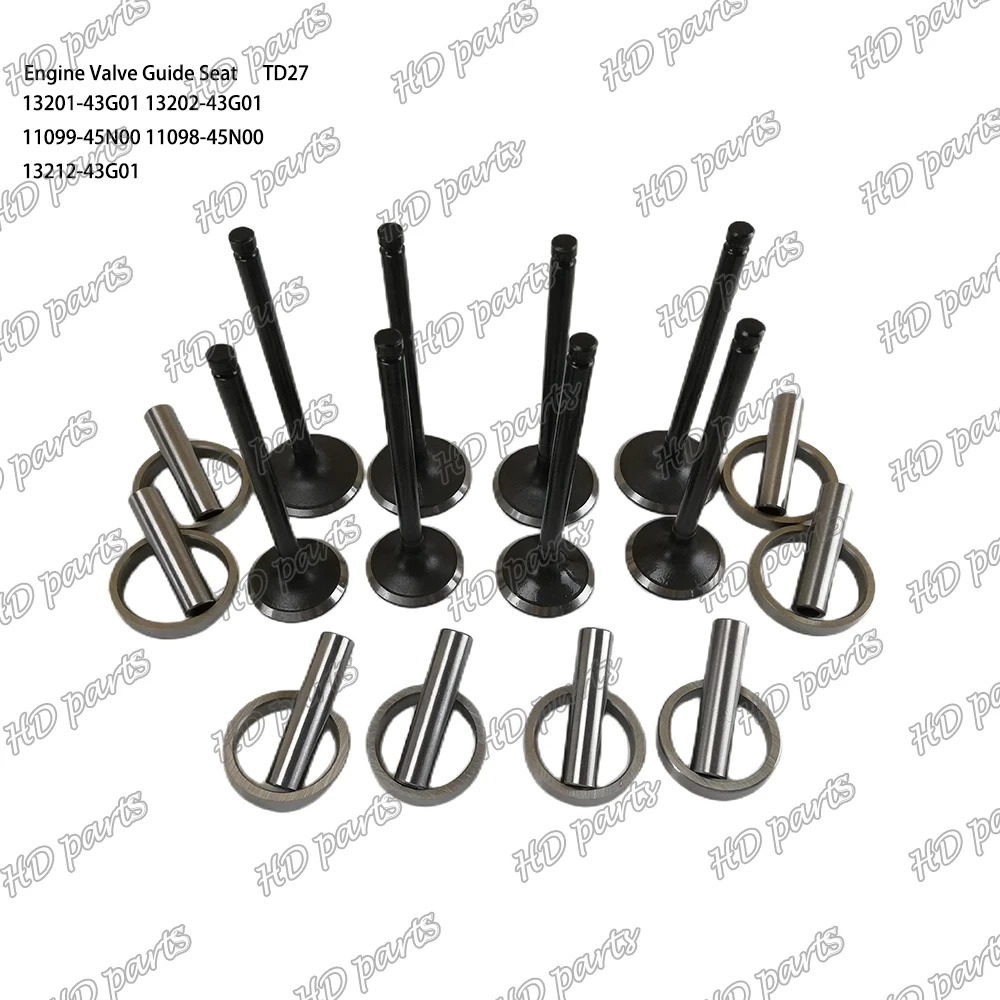 TD27 Valve Seat Guide 13201-43G01 13202-43G01 11099-45N00 11098-45N00 13212-43G01 Suitable for Nissan Engine Parts