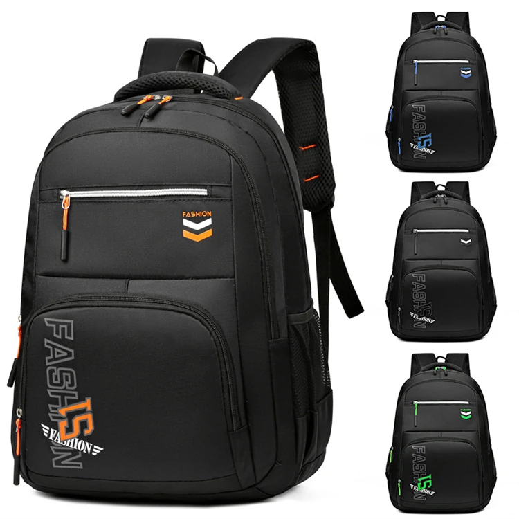 new hot sales travel black custom polyester fashion school backpack China Alibaba