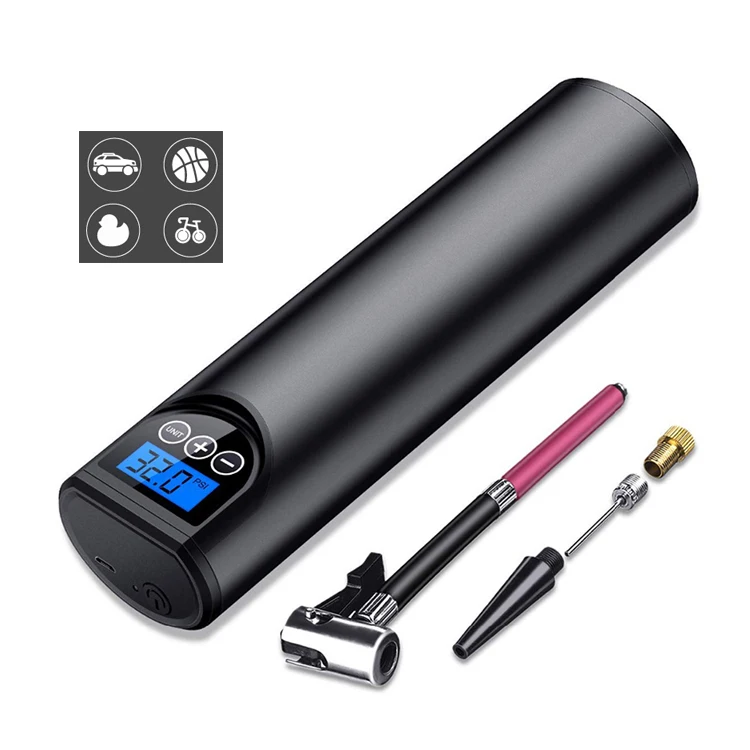 Оптовая продажа, беспроводной электрический портативный воздушный мини-насос для автомобильных шин, воздушный компрессор 12 В с ЖК-дисплеем для накачки автомобильных шин