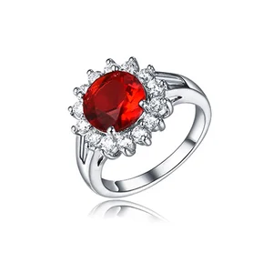 Keiyue 925 Sterling Silver Sun Flower Ring with Sapphire and CZ Gemstones German Technology Setting Wedding Jewelry for Women