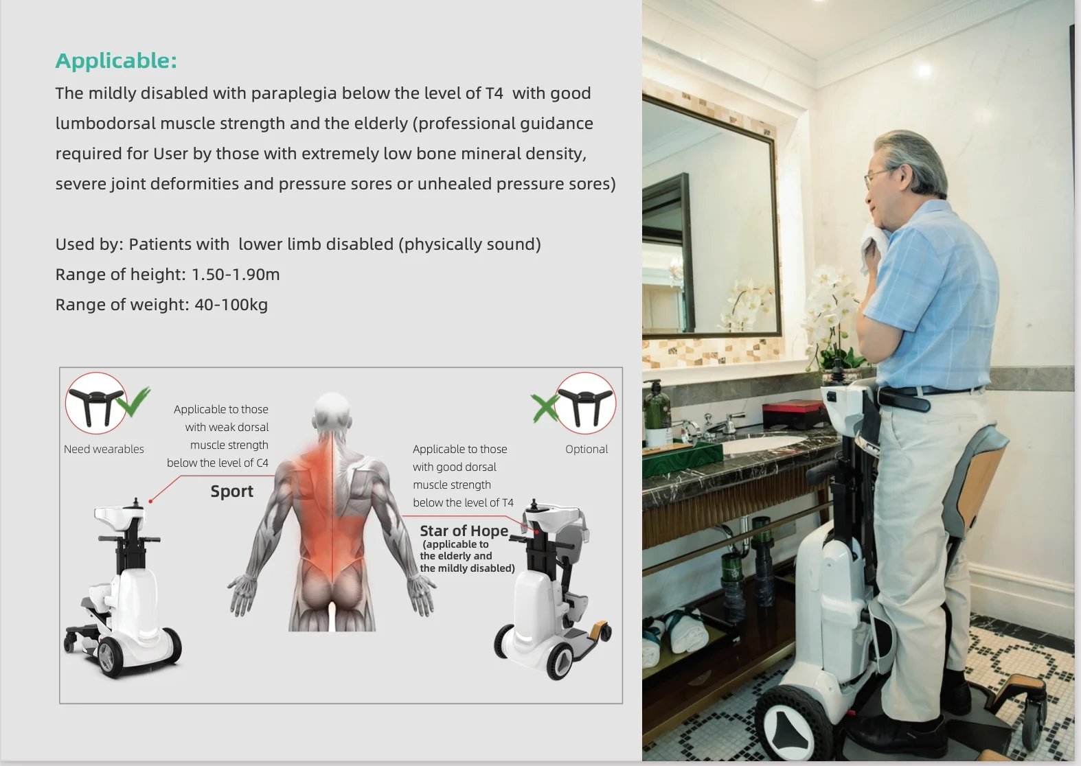 Electric Assist Standing Wheelchair Auto folding with Smart App Lifting assist power chair for the Hemiplegia patient supplier