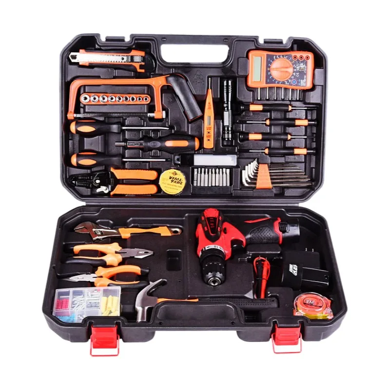 Multifunctional Practical Household Toolbox Complete Set of Electric Hand Tools