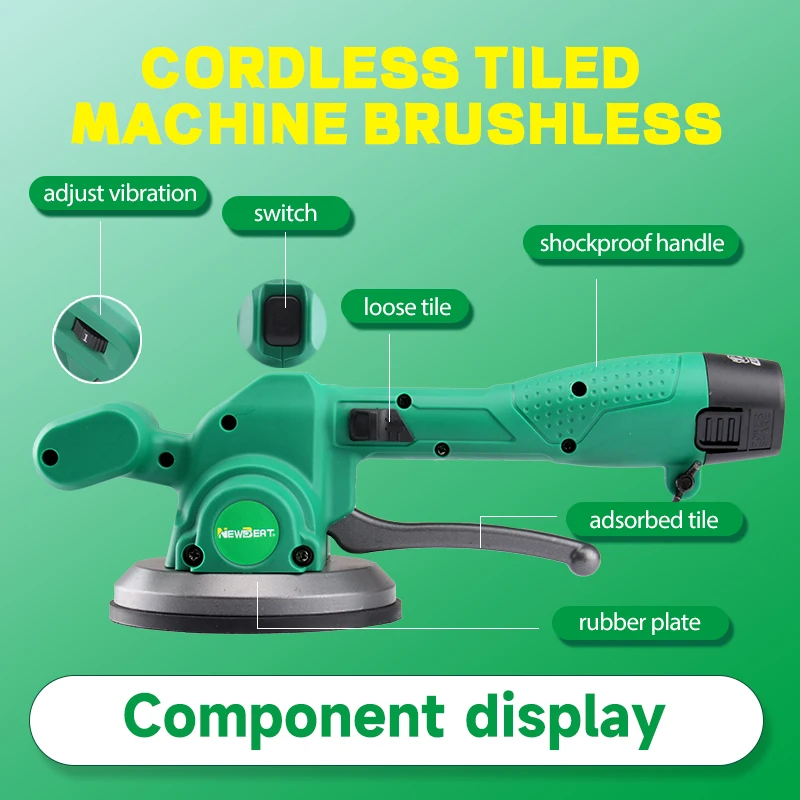 NewBeat Hand Portable Tile Vibration Tool Machine Electric Battery Powered Mini Cordless Tiling Removal Tools Cheap Price