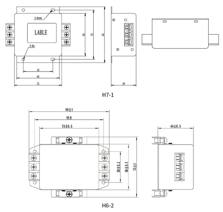 Single-Phase Dual Stage 250VAC Laboratory Equipment EMI Filter for PLC Control Cabinets supplier