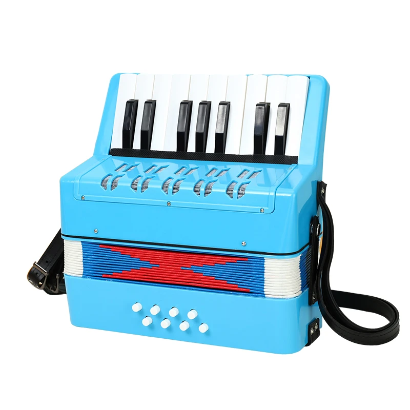 8 Bass 17 Key Piano Accordion Black with Newest Design Chromatic and Diatonic Buttons on Sale