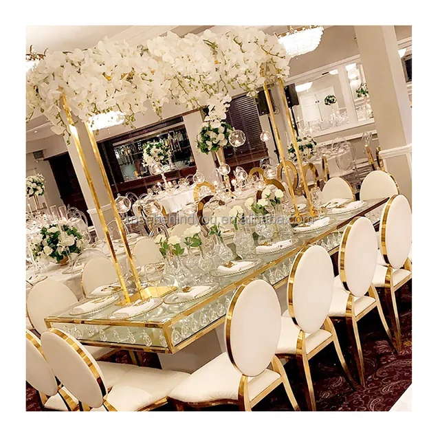 Rectangle gold flower stand square stands wedding center piece wedding centerpieces flower stand for wedding table long