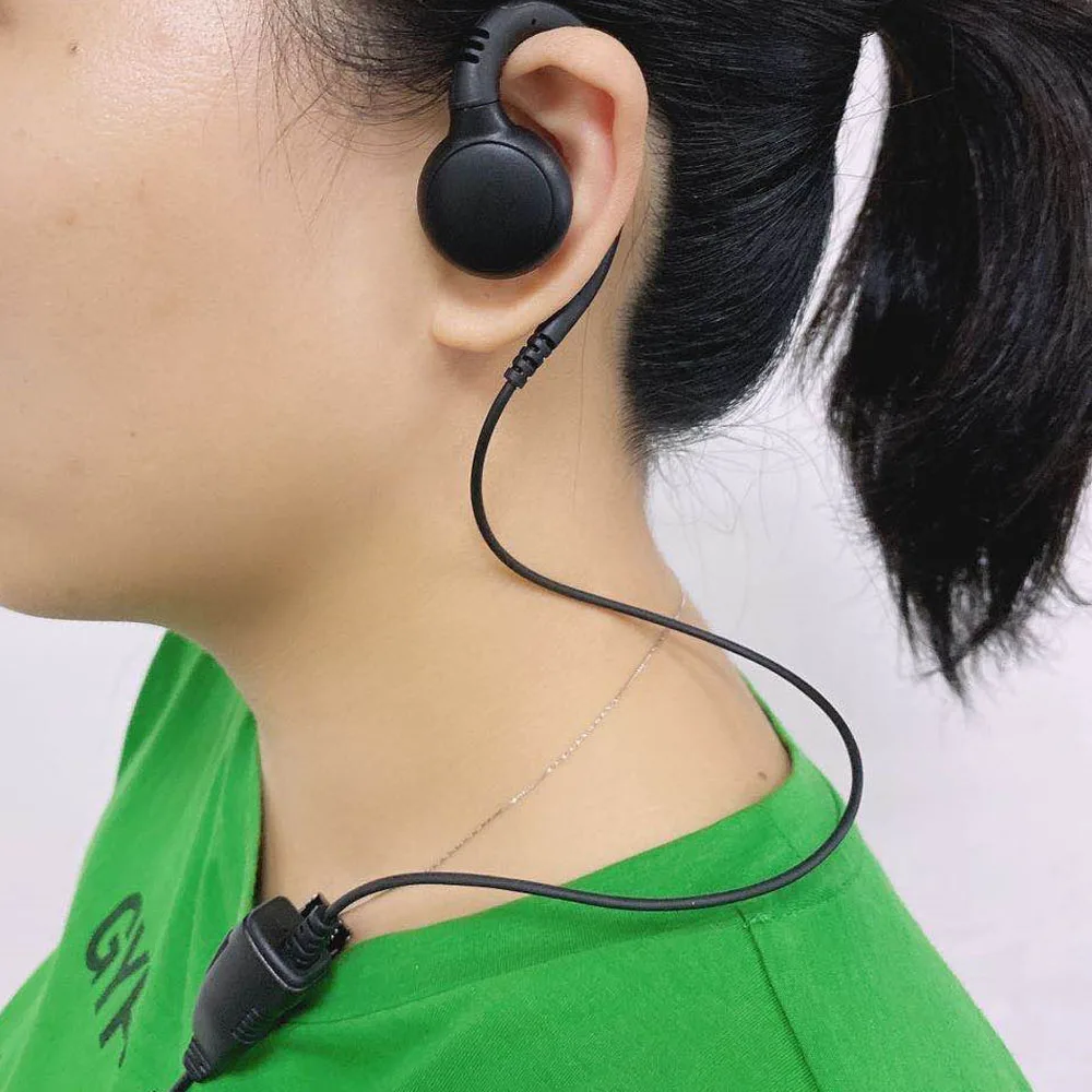 C Shape Ear Hook Earpiece Headset for ICOM and Two Way Radio - Main Image