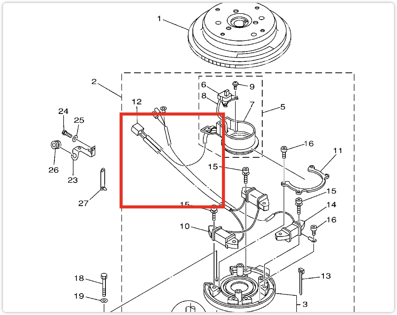 9e47104305เครื่องกำเนิดไฟฟ้าเชื่อมต่อขดลวดชาร์จสำหรับยามาฮ่า