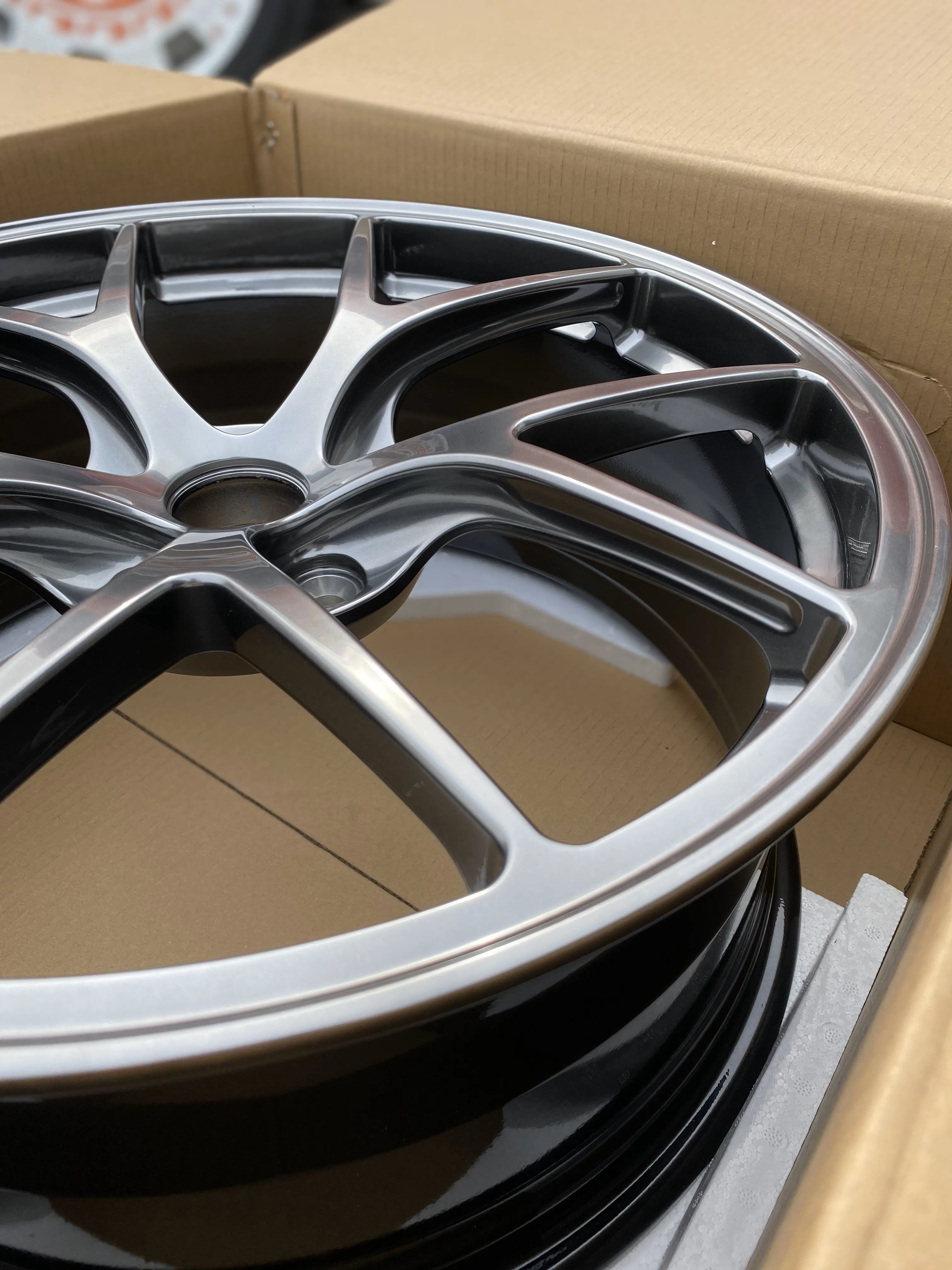 GVICHN gloss gray one piece forged wheel 16 17 18 19 20 21 22 23 24 26 inch aluminum alloy rims 5x112 5x114.3 5x120 wheel hub