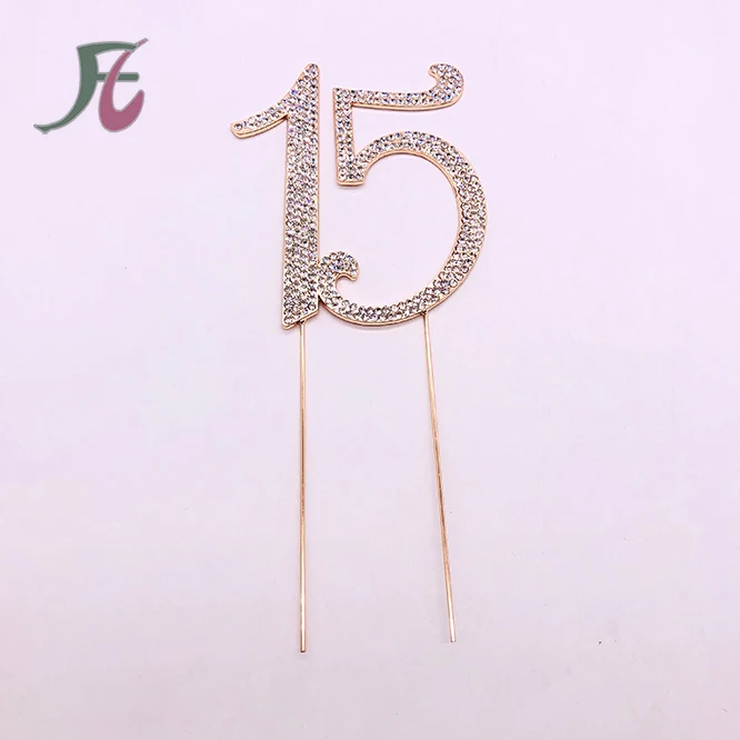 NUMBER 15 Diamante Crystal Embellishment Cake Decoration - from £4.03
