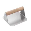 Prensa cuadrada con mango de madera gris [14cm]