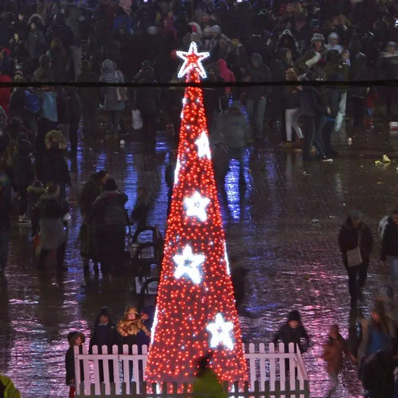 10ft Animated Led Program Motif Light 3D Giant Outdoor Christmas Tree With LED Lights Customized
