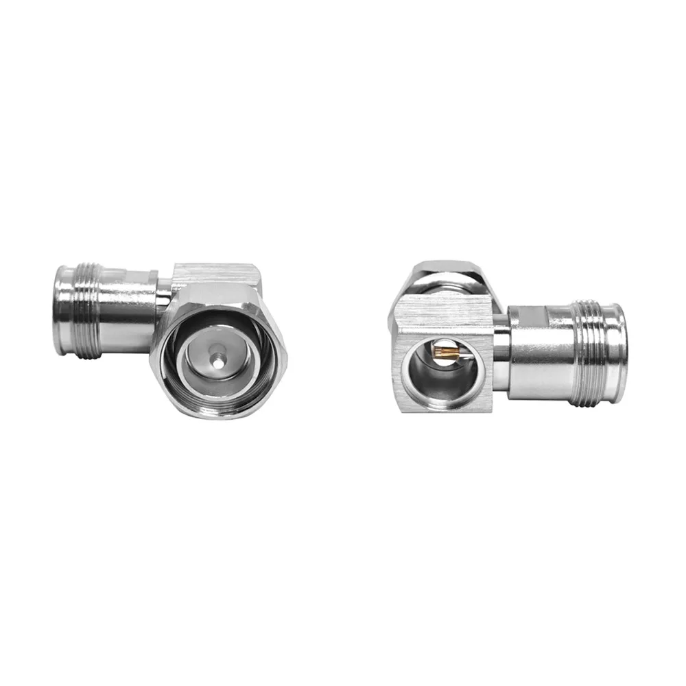 50 Ohm Low Loss RF Coaxial Adaptor 4.3-10 Mini Din Male Plug to to 4.3/10 Female Jack 90 Degree  RF Coaxial Connector  Adapter