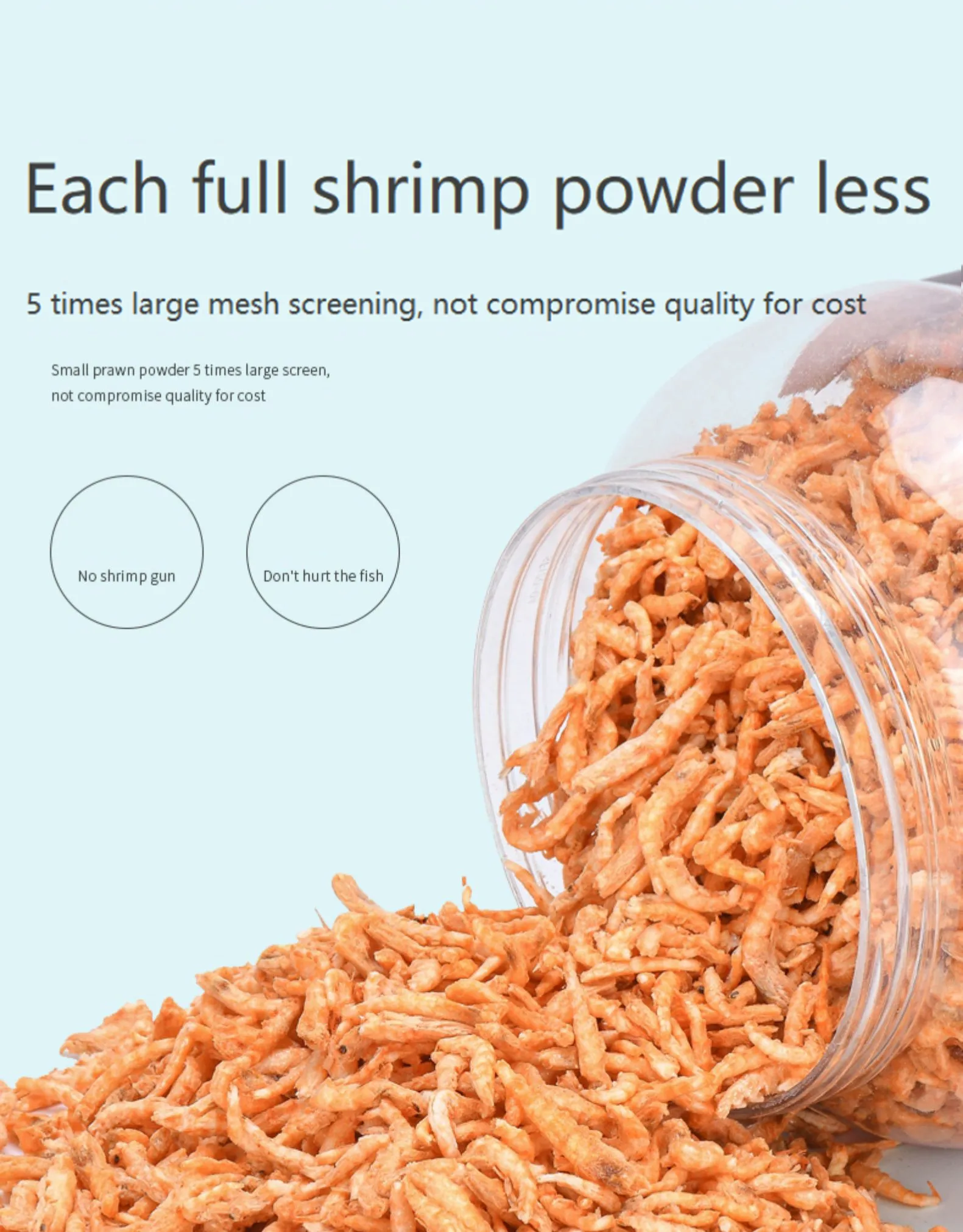 Yee Pet Food High Protein Freezedried Shrimp Antarctic Krill Dried Prawn Aquarium Products Fish