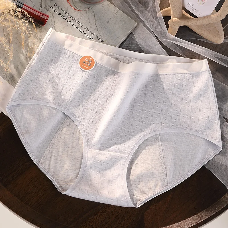 Plus Mid-Rise High Absorbency Cotton Bikini for Girls Women 100 kg