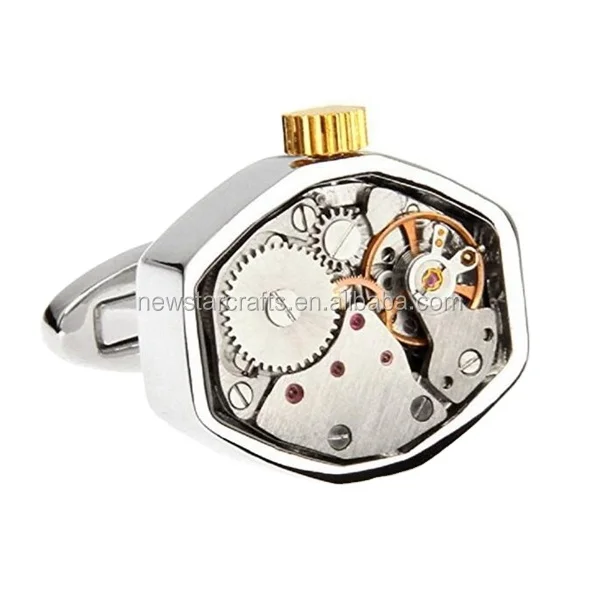 Роскошные золотые алмазные качественные мужские запонки для