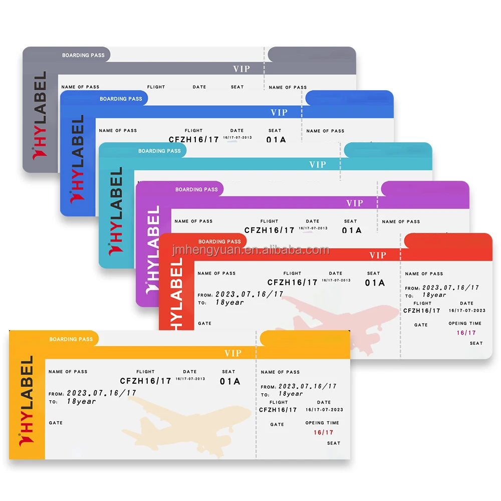 Alibaba.com: Custom Print Air Plane Boarding Pass Ticket, Thermal ...