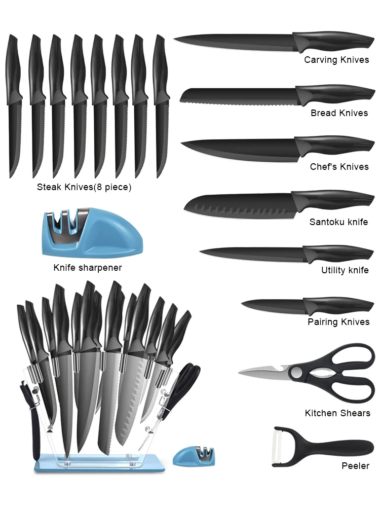 Artsample Custom Steak Fruit Sharpener Scissors Peeler Paring Caring Utility Chef Kitchen Knives