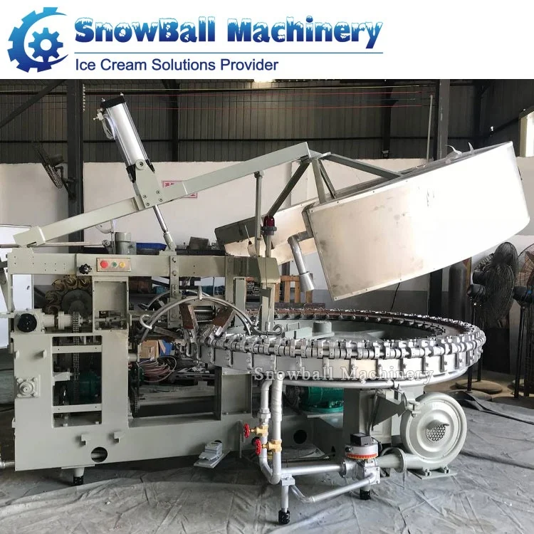 Rotary Rolling Sugar Cone Baking Ice Cream Poke Cornet Rolled Cones Making Machine