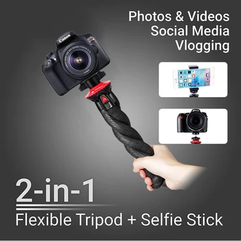 Portable Flexible Octopus Stand for Smartphone Dslr Vlog Tripod for Gopros Camera Cellphone 2 in 1 Tripod Stand detail image