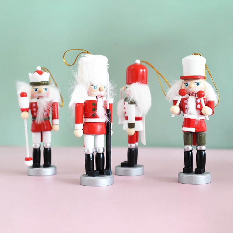 Высококачественные рождественские деревянные мини-фигурки для орехов, распродажа