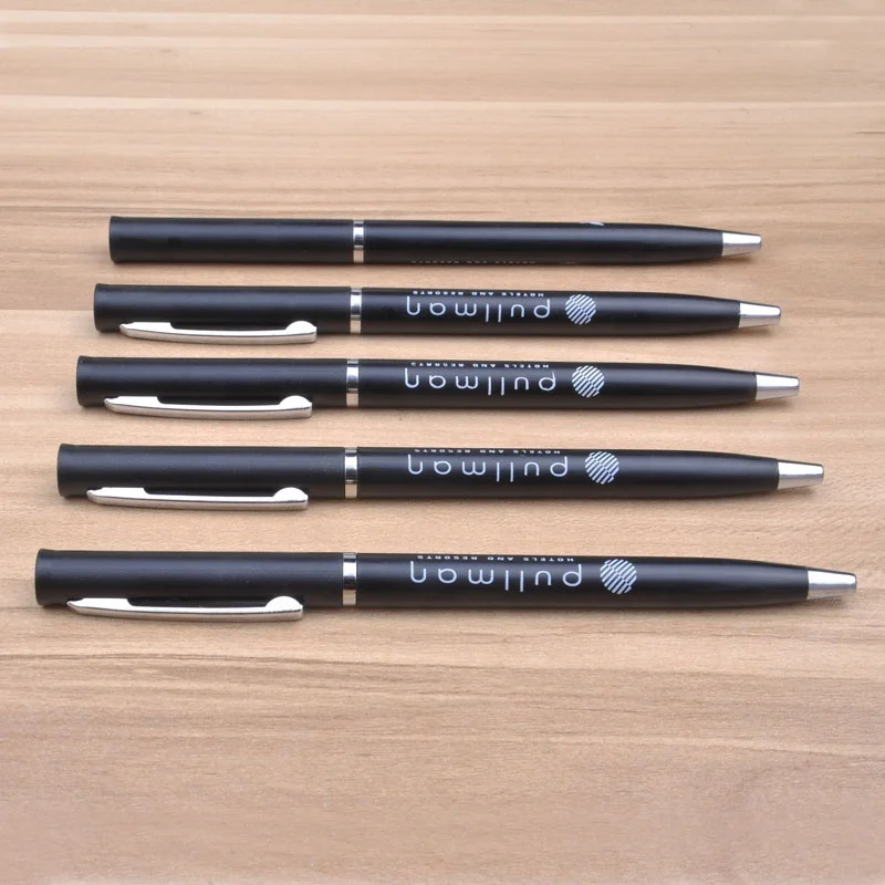 2 Conrad Hotels & Resorts Pen Ballpoint Silver 5* Hotel Pens Lot Set New 