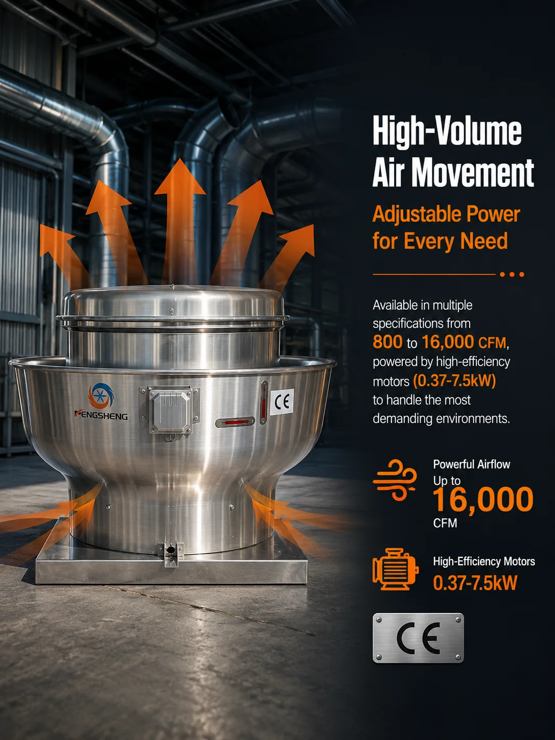 Exhaust Ventilation Fume Extractor, 220V, Roof - detail 20