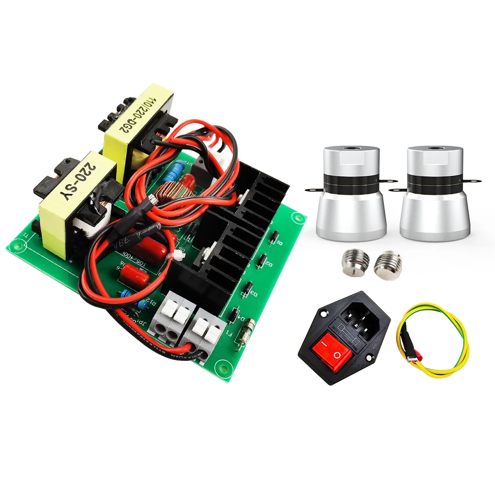New 100W Ultrasonic Transducer Driver Circuit with 40KHz 220V 2-Piece Piezoelectric Transducer 200V