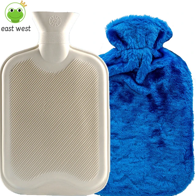 Eco-friendly hand warmer China manufacture EN71 high quality rabbit luxury fur plush cover hot water bottle