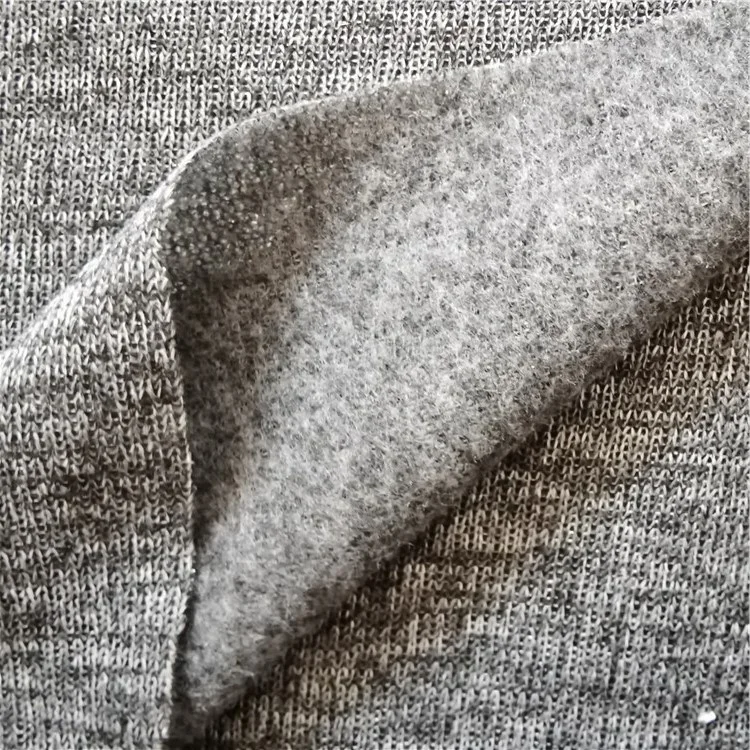 100%Polyester Cationic Hacci Brushed Hatchi Fabric Cationic Dyed Polyester Coarse Knit Brushed Fleece Single-Side Brushed Fabric