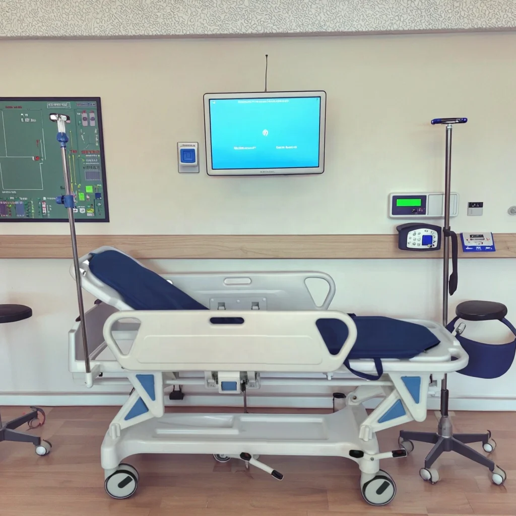 Sample Available - Advanced 360 Degree Maneuverable Surgical Operating Bed One-Pedal Central Braking System 3