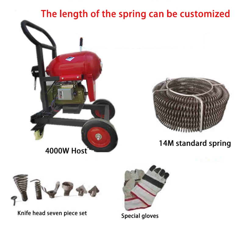 7 Pack Pipe Dredge Heads, 16mm Manganese Steel Pipeline Dredging Machine Cutting Head Tool Accessories, Drain Cleaner Head Spring Set For Home Kitchen Bathrooms Hotels - View #7