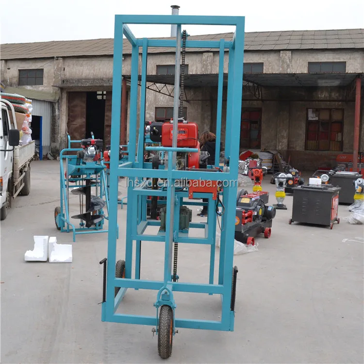 Convenient Digging Machine for Electric Pole Construction /Hard Soil Portable Gasoline Ground Drilling Rig