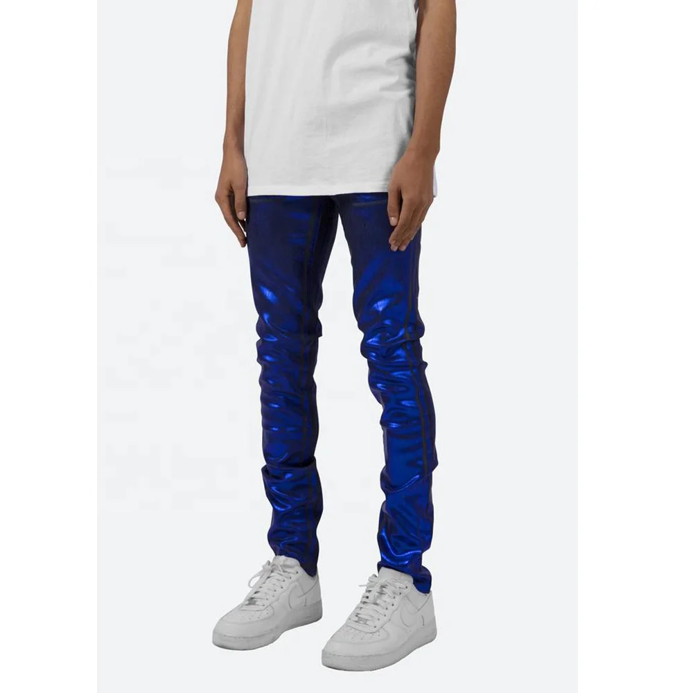 Diznew производитель одежды Индивидуальные синие узкие джинсы для мужчин хип-хоп