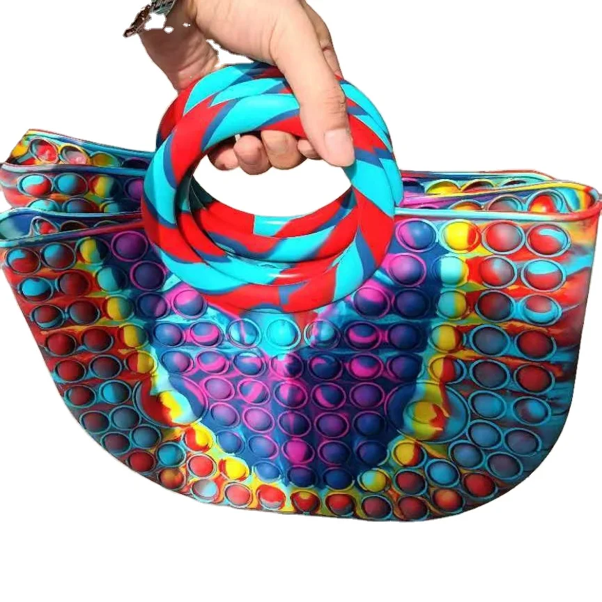 
 Разноцветный новый стиль силиконовые поп пуш-ап Сумка Сумочка 2021  