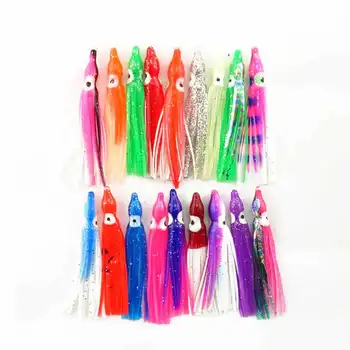 5Cm Squid Skirts Soft Lure Pesca Night Fishing Lure Octopus Rubber Lumo Squid Skirt for Tuna Sai – Soft Lure – view 2