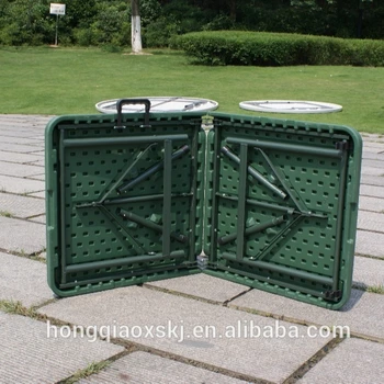 Green Army Used Folding Table/4ft Camping Furniture Picnic Table