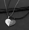 Nst-0017black and white  fingerprint necklace