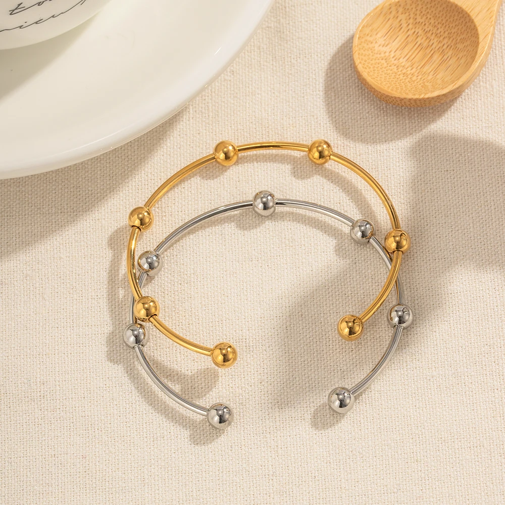 Gold Plated Stainless Steel Fashion Bracelet for Girls (DZ18459)