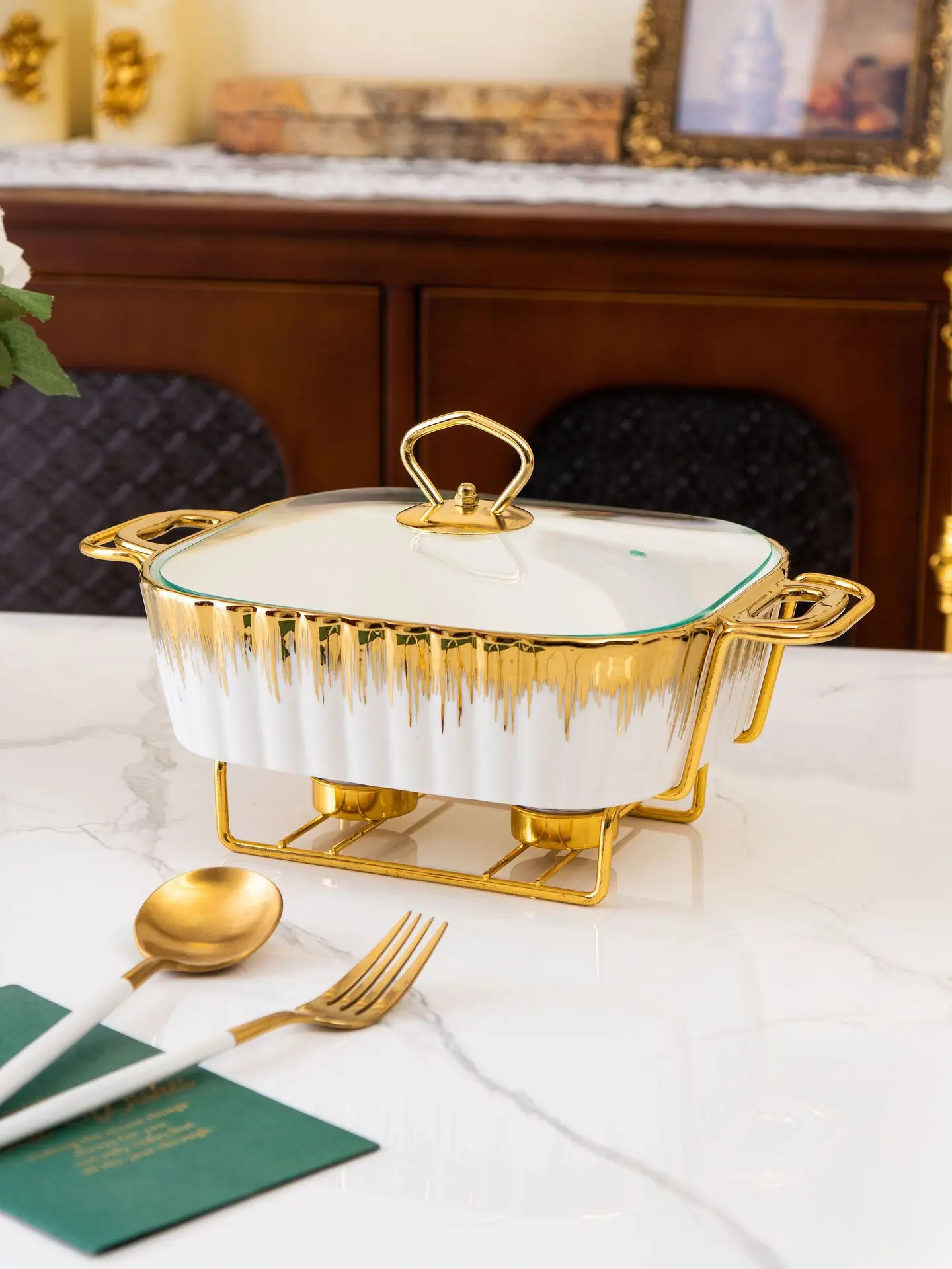 Luxury Hotel & Restaurant Serving Dishes Ceramic Casserole Hotpot Food Warmer For Catering Buy
