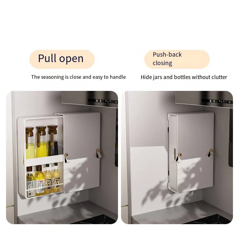 Yushijia Design Japanese Narrow Style Wall Mounted Kitchen Storage Pull