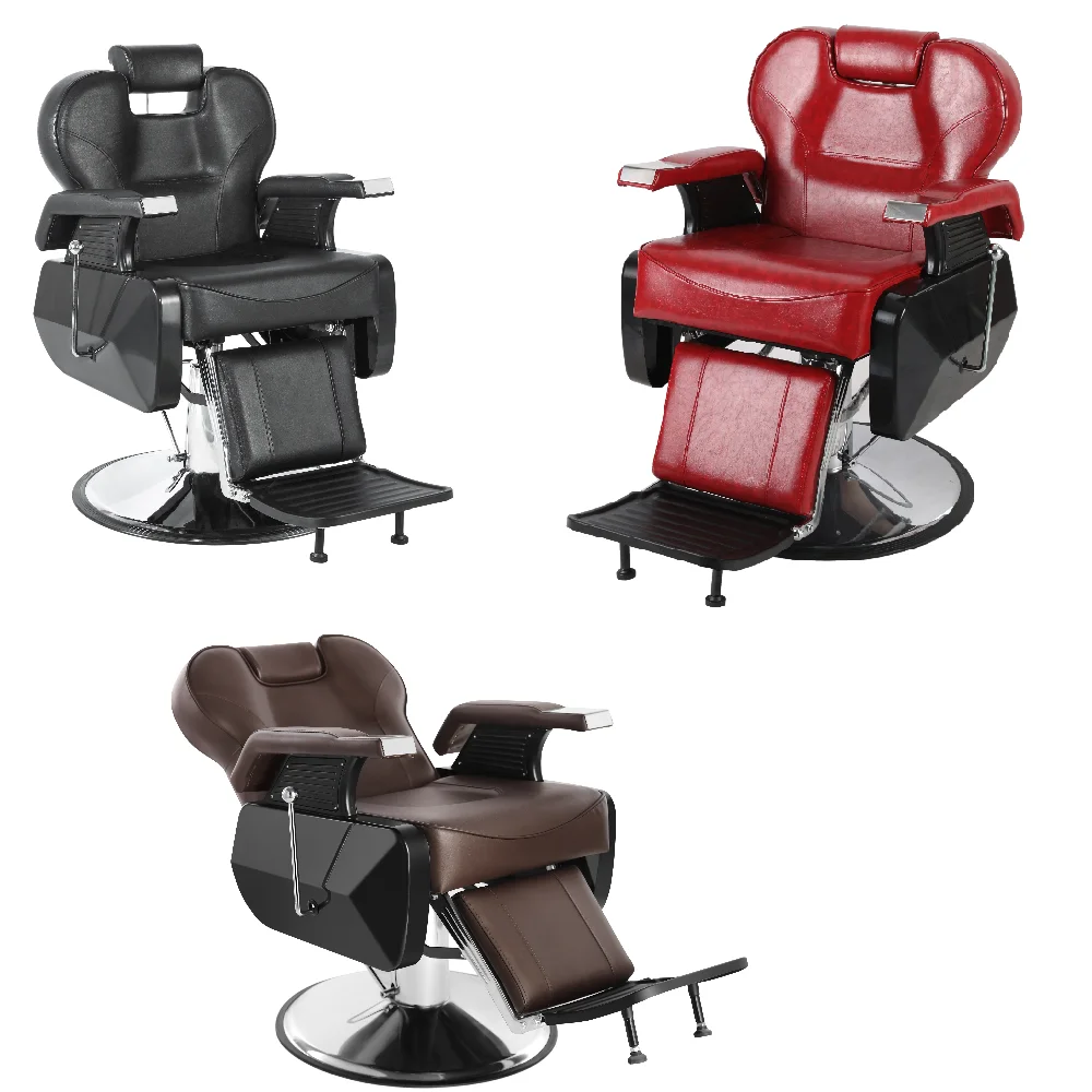 Modern Arm Chair for Barber Shop Reclining Salon Chair for Hair Stylist All-Purpose Hair Chair with PU Leather