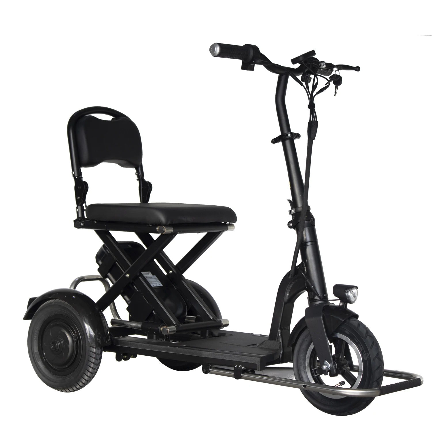 Folding Mobility Electric Trike 48v 700w Dual Motor Lithium Black ...