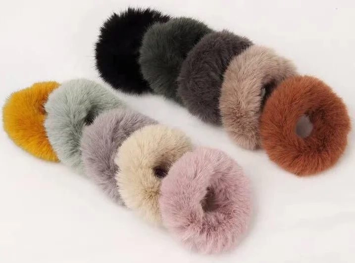 Новинка 2019 года Заводская поставка эластичные резинки для волос Cony высокая эластичность пушистый орнамент резинка головной убор