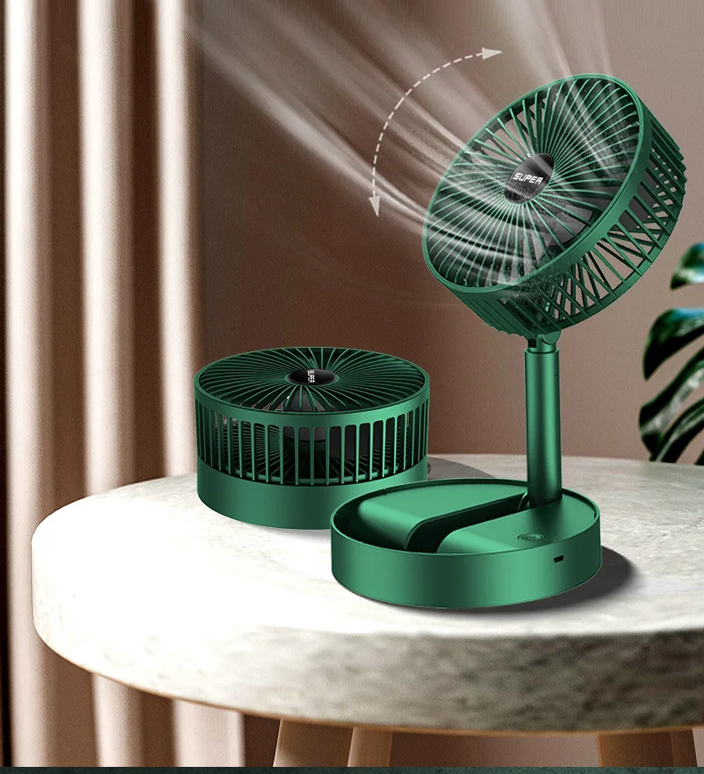2022 Best Sales Mini Portable Foldable Desktop Air Cooling Fan USB Rechargeable Air Cooler Table Pedestal Fan Price Singapore
